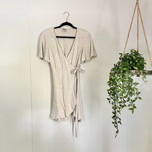 Show Me Your MuMu linen wrap dress - Size Small